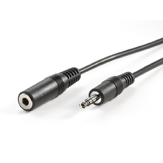 VALUE 3,5mm Verlängerungskabel ST / BU, schwarz, 2 m-Beschreibung lesen