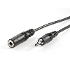 VALUE 3,5mm Verlängerungskabel ST / BU, schwarz, 2 m