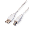 VALUE USB 2.0 Kabel, Typ A-B, weiß, 1,8 m