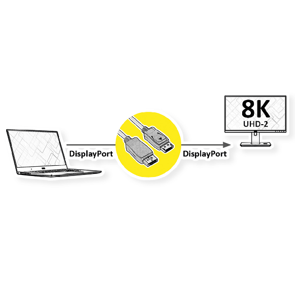 ROLINE DisplayPort Kabel, v2.0, DP ST - ST, schwarz, 3 m-Beschreibung lesen