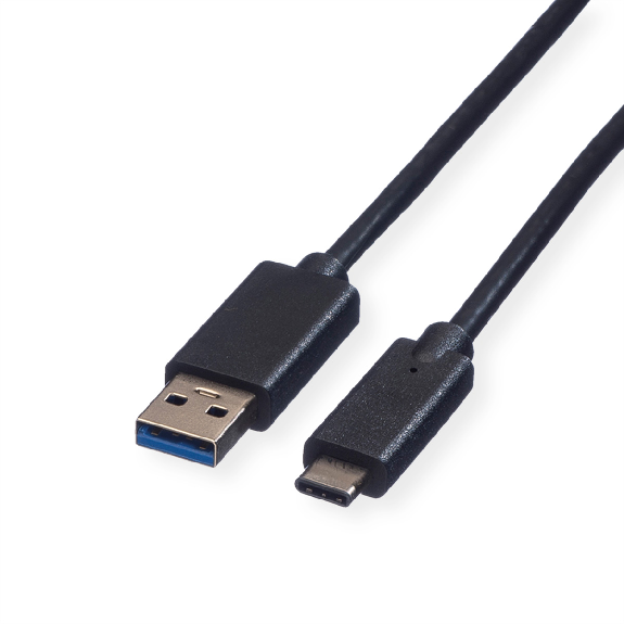 ROLINE USB 3.2 Gen 1 Kabel, A-C, ST/ST, schwarz, 0,5 m-Beschreibung lesen