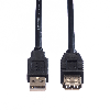ROLINE Câble USB 2.0 Type A-A, M/F, noir, 0,8 m ROLINE Câble USB 2.0 Type A-A, M/F, noir, 0,8 m