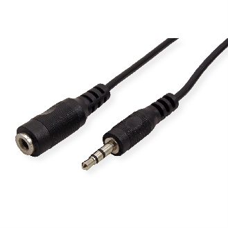 VALUE 3,5mm Verlängerungskabel ST / BU, schwarz, 5 m-Beschreibung lesen