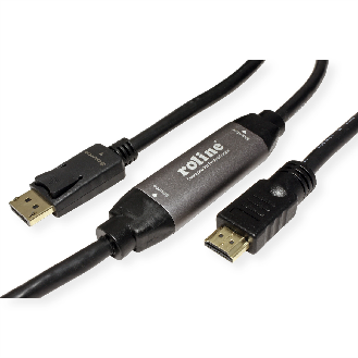 ROLINE DisplayPort Kabel DP - UHDTV, ST/ST, schwarz, 7,5 m-Beschreibung lesen
