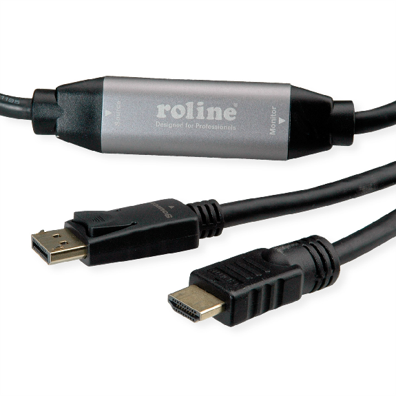 ROLINE Câble DisplayPort DP - UHDTV, M/M, noir, 7,5 m-Lire la description
