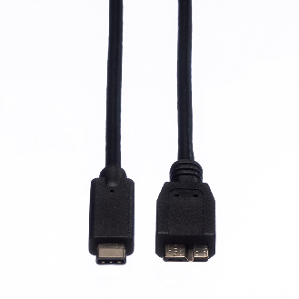 ROLINE USB 3.2 Gen 1 Kabel, C-Micro B, ST/ST, schwarz, 0,5 m-Beschreibung lesen