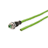 METZ CONNECT Câble Ethernet industriel M12, codage X, M12 connecteur femelle droit - extrémité ouverte, PUR, 1 m
