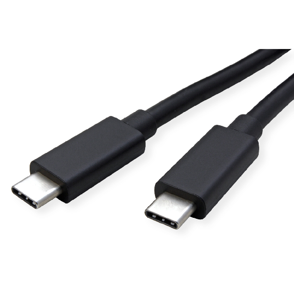 ROLINE Câble USB4 Gen3x2, CC, M/M, 240W, noir, 1 m-Lire la description