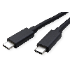 ROLINE Câble USB4 Gen3x2, CC, M/M, 240W, noir, 1 m
