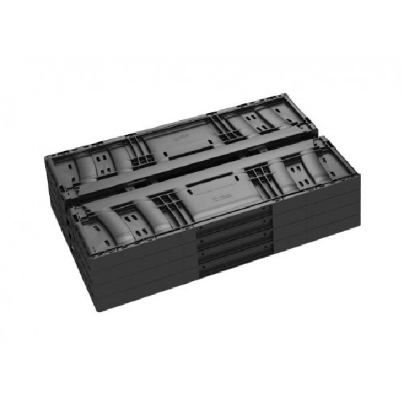 Bac pliable noir 600x400x131 mm 26 L Multiroir-Lire la description