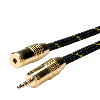 ROLINE GOLD Câble prolongateur 3,5mm audio M / F, Retail Blister, 2,5 m