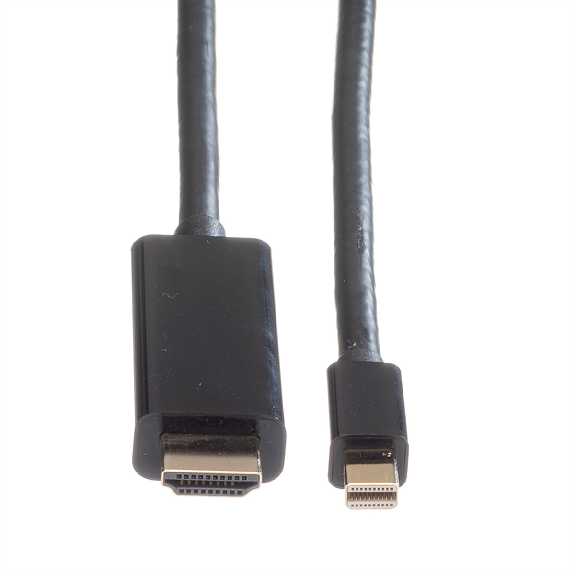 ROLINE Câble Mini DisplayPort, Mini DP - UHDTV, M/M, noir, 2 m-Lire la description