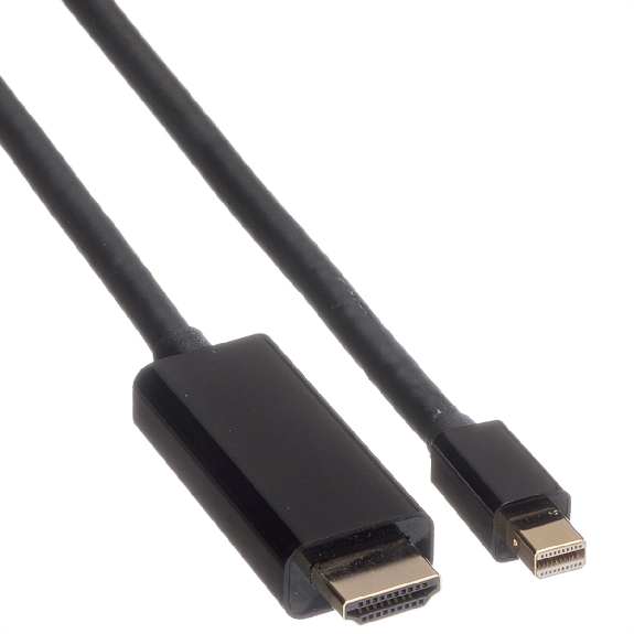 ROLINE Câble Mini DisplayPort, Mini DP - UHDTV, M/M, noir, 2 m-Lire la description