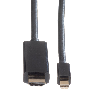 ROLINE Câble Mini DisplayPort, Mini DP - UHDTV, M/M, noir, 2 m