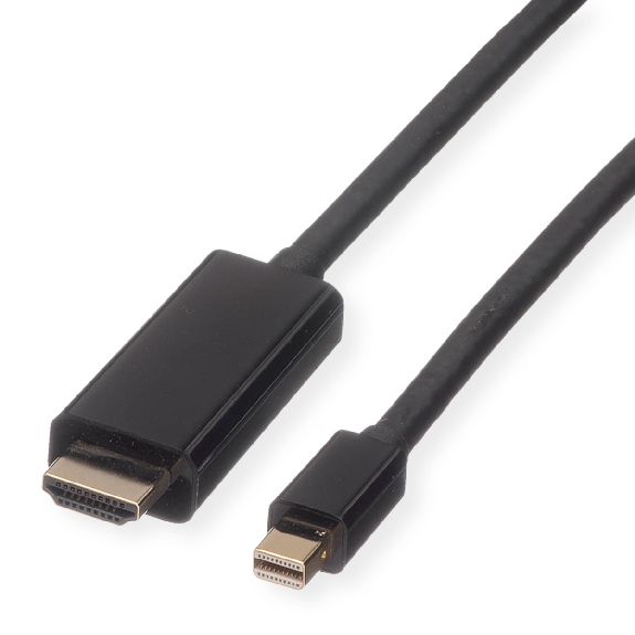 ROLINE Câble Mini DisplayPort, Mini DP - UHDTV, M/M, noir, 2 m-Lire la description