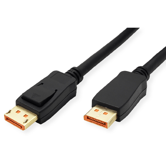ROLINE Câble DisplayPort v2.1, 16K, DP M - DP M, noir, 1 m-Lire la description
