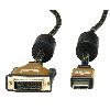 ROLINE GOLD Câble pour écran DVI (24+1) - HDMI, M/M, 1 m