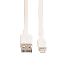 ROLINE Câble USB 2.0, USB A mâle - Micro USB B mâle, blanc, 1 m