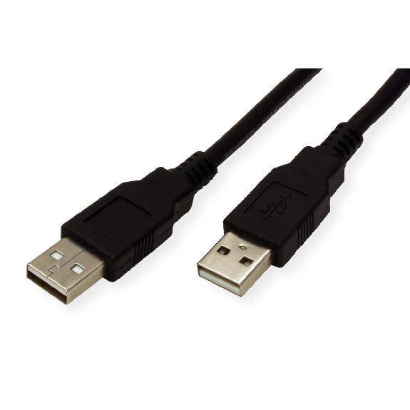 ROLINE Câble USB 2.0 Type A-A, noir, 1,8 m-Lire la description