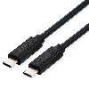 VALUE Câble USB4 Gen3x2, CC, M/M, 100W, noir, 0,8 m
