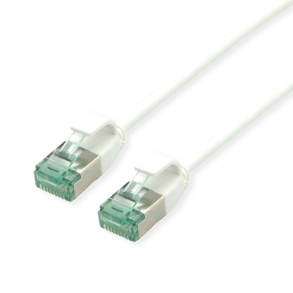 ROLINE RM U/FTP DataCenter Patchkabel Kat.6A (Class EA), slim, weiß, 0,3 m-Beschreibung lesen