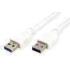 VALUE Câble USB 3.2 Gen 1 Type A-A, blanc, 1,8 m