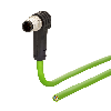 METZ CONNECT Anschlussleitung M12 Stecker 4-polig D-kodiert, gewinkelt, 1 m