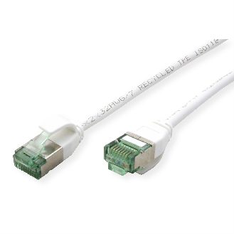 ROLINE RM U/FTP DataCenter Patchkabel Kat.6A (Class EA), slim, weiß, 3 m-Beschreibung lesen