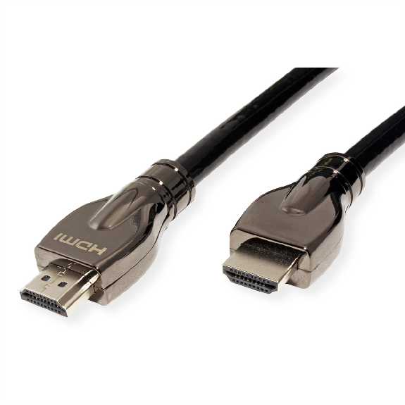 ROLINE 4K HDMI Ultra HD Kabel mit Ethernet, ST/ST, schwarz, 7,5 m-Beschreibung lesen