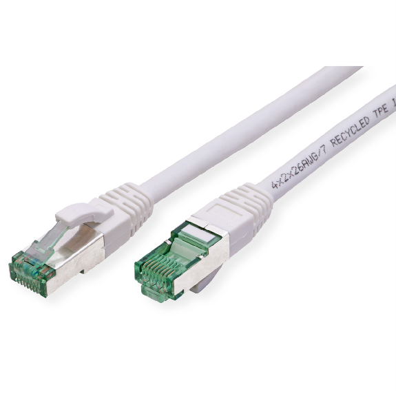 ROLINE RM Patchkabel Kat.6A S/FTP (PiMF), weiß, 1 m-Beschreibung lesen