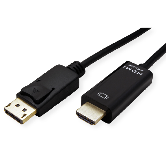 ROLINE Câble DisplayPort DP - UHDTV, Slim, M/M, noir, 1 m-Lire la description