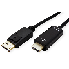 ROLINE Câble DisplayPort DP - UHDTV, Slim, M/M, noir, 1 m