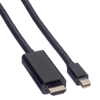 VALUE Mini DisplayPort Kabel, Mini DP-UHDTV, ST/ST, schwarz, 1 m-Beschreibung lesen