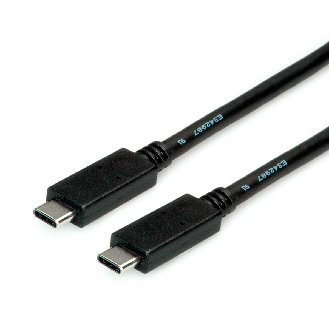ROLINE USB 3.2 Gen 2 Kabel, Emark, C-C, ST/ST, 10Gbit/s, 100W, schwarz, 2 m-Beschreibung lesen
