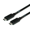 ROLINE USB 3.2 Gen 2 Kabel, Emark, C-C, ST/ST, 10Gbit/s, 100W, schwarz, 2 m