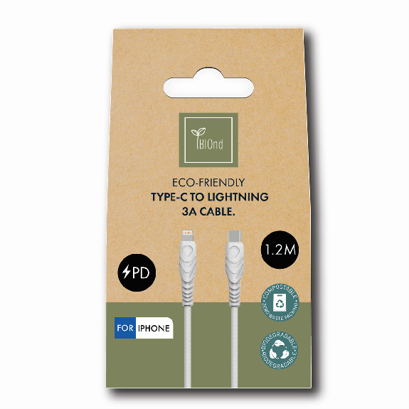 BIOnd BIO-12-TIP Câble USB-C vers Lightning 3A, 1,2 m BIOnd BIO-12-TIP Câble USB-C vers Lightning 3A, 1,2 m-Lire la description