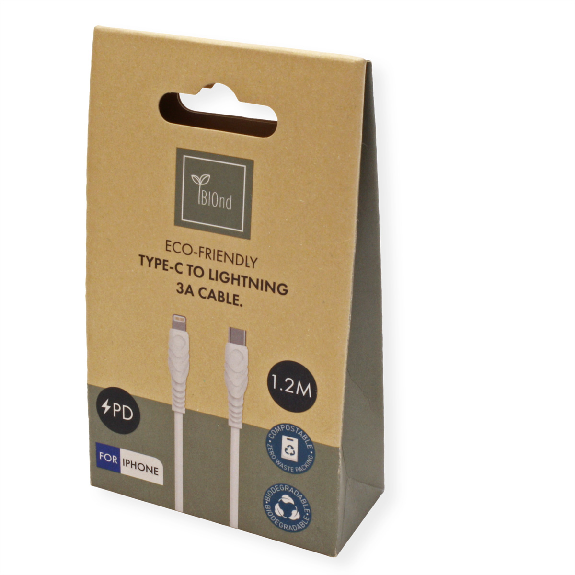 BIOnd BIO-12-TIP Câble USB-C vers Lightning 3A, 1,2 m BIOnd BIO-12-TIP Câble USB-C vers Lightning 3A, 1,2 m-Lire la description