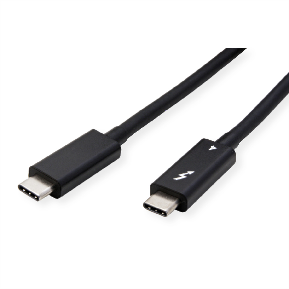 ROLINE Thunderbolt 4 Kabel, C-C, ST/ST, 40Gbit/s, 100W, aktiv, schwarz, 1,5 m-Beschreibung lesen