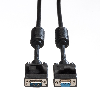 ROLINE SVGA HD15 M/HD15 F avec noyaux de ferrite, 20 m