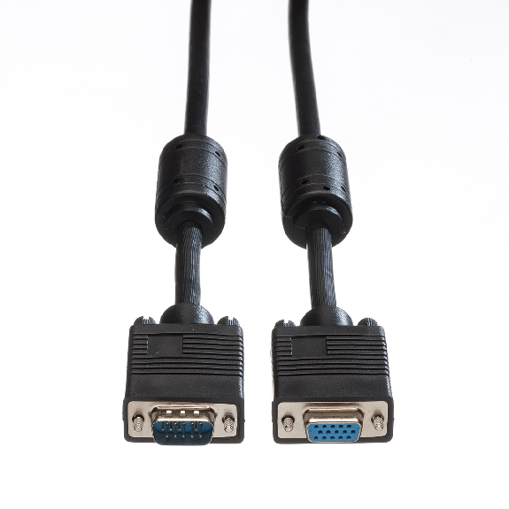 ROLINE SVGA HD15 M/HD15 F avec noyaux de ferrite, 20 m-Lire la description