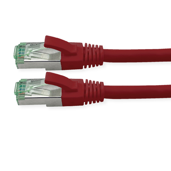 ROLINE RM Patchkabel Kat.6A S/FTP (PiMF), rot, 0,5 m-Beschreibung lesen