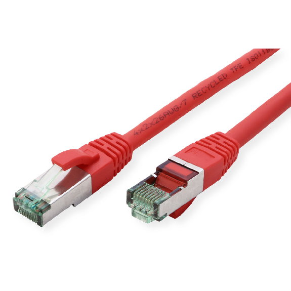 ROLINE RM Patchkabel Kat.6A S/FTP (PiMF), rot, 0,5 m-Beschreibung lesen