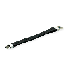 ROLINE Câble USB 3.2 Gen 1 en Silicone, A-C, M/M, noir, 11 cm