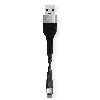 ROLINE Câble USB 3.2 Gen 1 en Silicone, A-C, M/M, noir, 11 cm