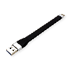 ROLINE Câble USB 3.2 Gen 1 en Silicone, A-C, M/M, noir, 11 cm