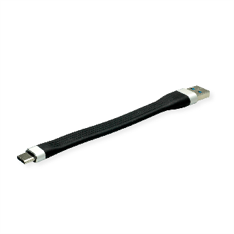 ROLINE USB 3.2 Gen 1 Silikonkabel, A-C, ST/ST, schwarz, 11 cm-Beschreibung lesen