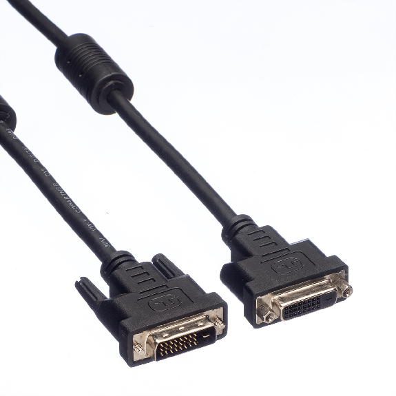 VALUE Câble DVI, DVI M-F, (24+1) dual link, 2 m-Lire la description