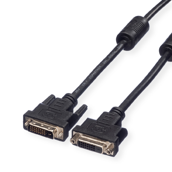 VALUE Câble DVI, DVI M-F, (24+1) dual link, 2 m-Lire la description
