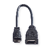 ROLINE HDMI High Speed Kabel mit Ethernet, HDMI BU - Mini HDMI ST, 0,15 m
