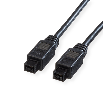 ROLINE IEEE 1394b Kabel, 9/9polig, schwarz, 1,8 m-Beschreibung lesen
